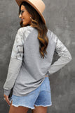 Mixed Print Raglan Top - Flyclothing LLC