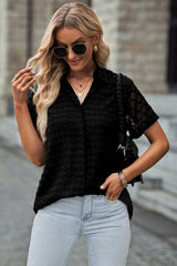 Button Up Short Sleeve Shirt - Trendsi - Flyclothing LLC