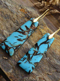 Geometrical Shape Imperial Jasper Dangle Earrings - Trendsi
