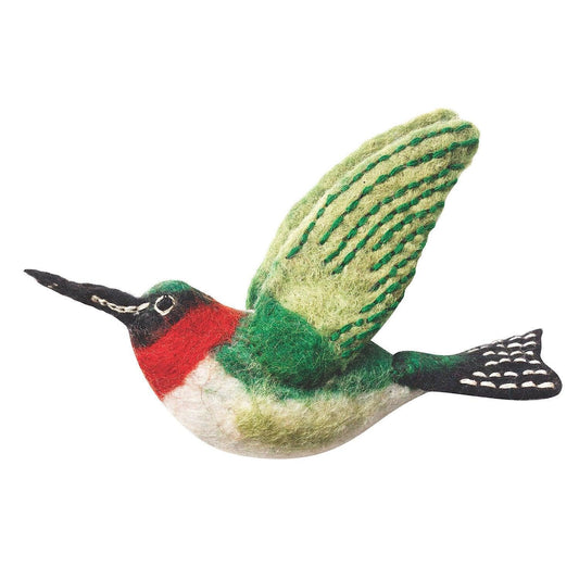 Felt Bird Garden Ornament - Hummingbird - Wild Woolies (G) - Flyclothing LLC