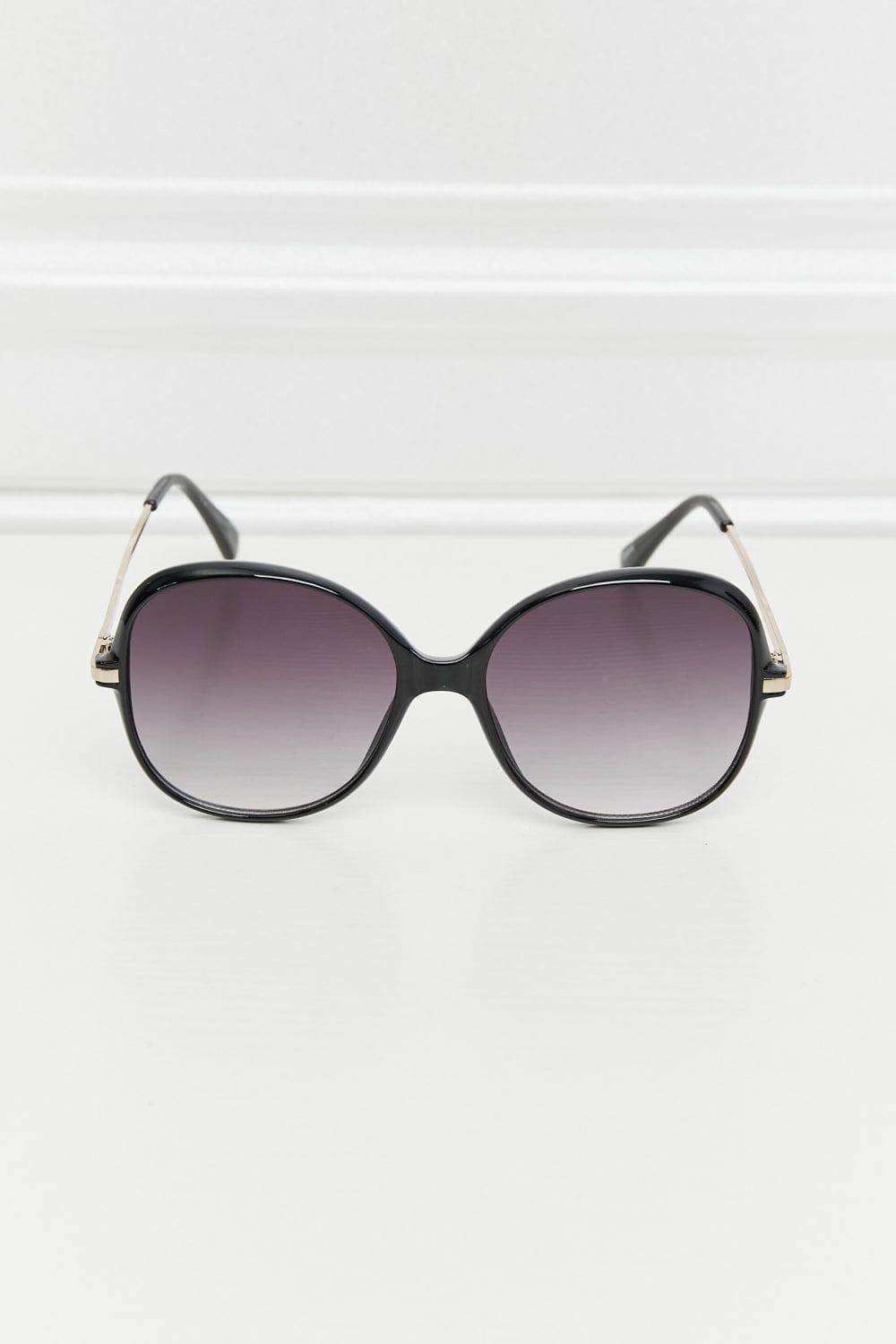 Metal-Plastic Hybrid Full Rim Sunglasses - Trendsi - Flyclothing LLC