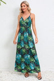 Printed Surplice Maxi Cami Dress - Trendsi