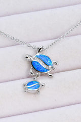 Opal Turtle Pendant Necklace - Flyclothing LLC