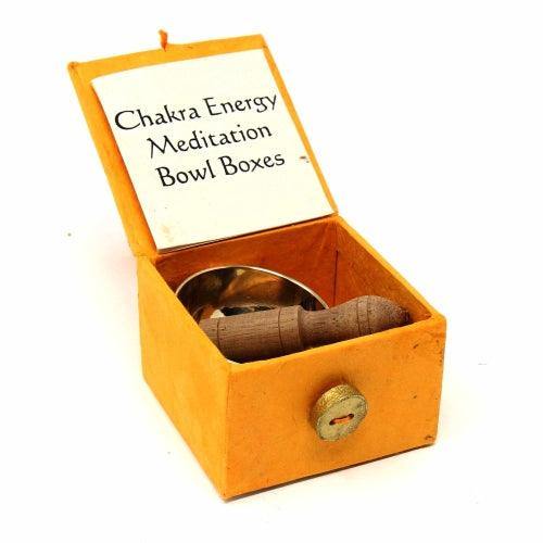 Mini Meditation Bowl Box: 2" Solar Plexus Chakra - DZI (Meditation) - DZI (Meditation)