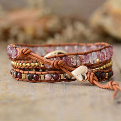 Natural Stone Layered Bracelet - Trendsi