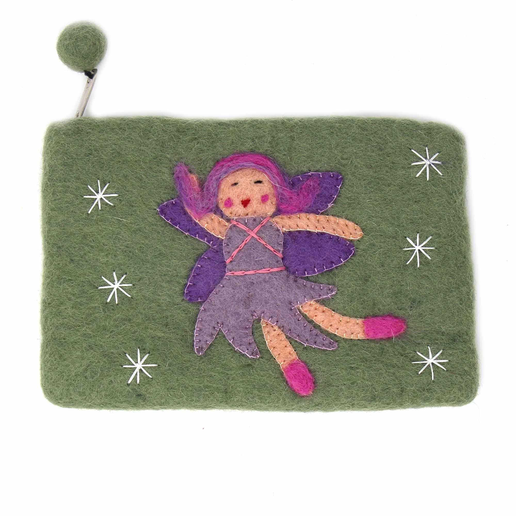 Hand Crafted Felt Starry Fairy Pouch - Global Groove Direct