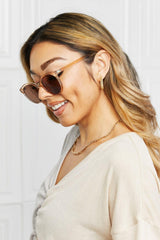 Round Full Rim Polycarbonate Frame Sunglasses - Trendsi