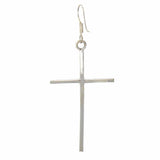 Sterling Silver Cross Drop Earrings - Artisana