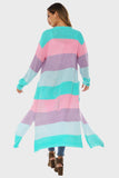 Color Block Long Sleeve Pocketed Cardigan - Trendsi - Flyclothing LLC