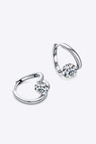 2 Carat Moissanite 925 Sterling Silver Heart Earrings - Trendsi