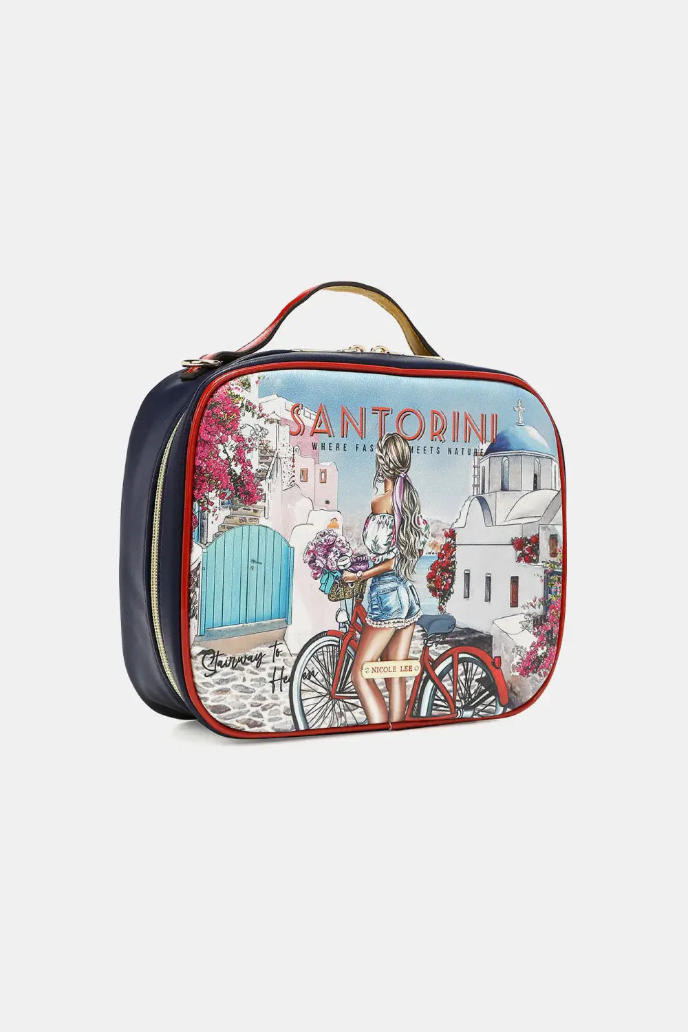 Nicole Lee USA Printed Handbag with Three Pouches - Trendsi - Flyclothing LLC