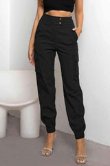 High Waist Cargo Pants - Trendsi - Flyclothing LLC