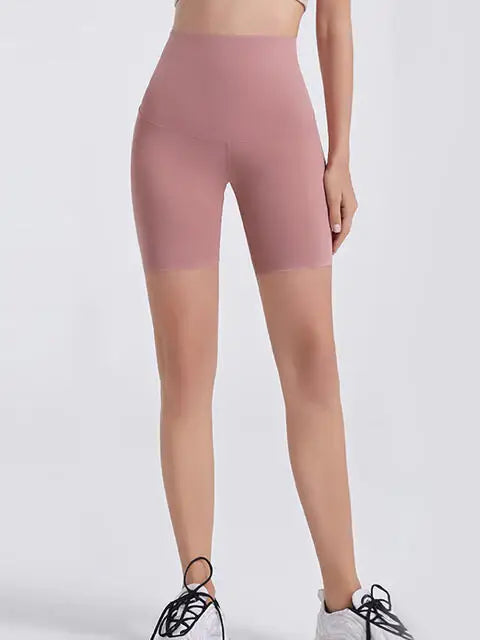 Wide Waistband Sports Shorts - Trendsi - Flyclothing LLC
