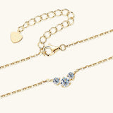 925 Sterling Silver Inlaid Moissanite Necklace - Trendsi - Flyclothing LLC