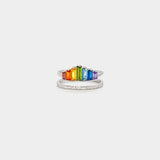 Zircon 925 Sterling Silver Double-Layered Ring - Flyclothing LLC