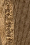 Fringe Trim Open Front Cardigan with Pockets - Trendsi