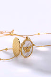 Butterfly Shell Pendant Copper Necklace - Trendsi - Flyclothing LLC