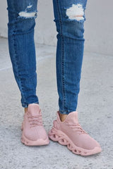 Forever Link Mesh Breathable Platform Athletic Shoes - Trendsi