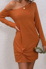 Twisted One-Shoulder Mini Dress - Trendsi - Flyclothing LLC