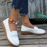 Weave Wedge Heeled Loafers - Trendsi - Flyclothing LLC