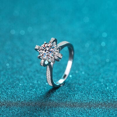 1 Carat Moissanite 925 Sterling Silver Ring - Trendsi