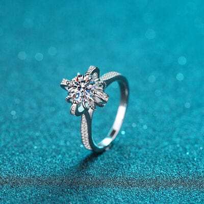 1 Carat Moissanite 925 Sterling Silver Ring - Trendsi - Flyclothing LLC