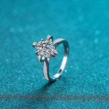 1 Carat Moissanite 925 Sterling Silver Ring - Trendsi