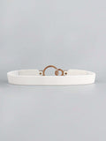 Double Ring Buckle Elastic PU Belt - Trendsi - Flyclothing LLC