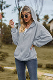 Cable-Knit Long Sleeve Hooded Jacket - Trendsi - Flyclothing LLC