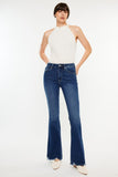 Kancan Cat's Whiskers Raw Hem Flare Jeans - Trendsi