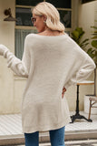 Boat Neck Dropped Shoulder Knit Top - Trendsi
