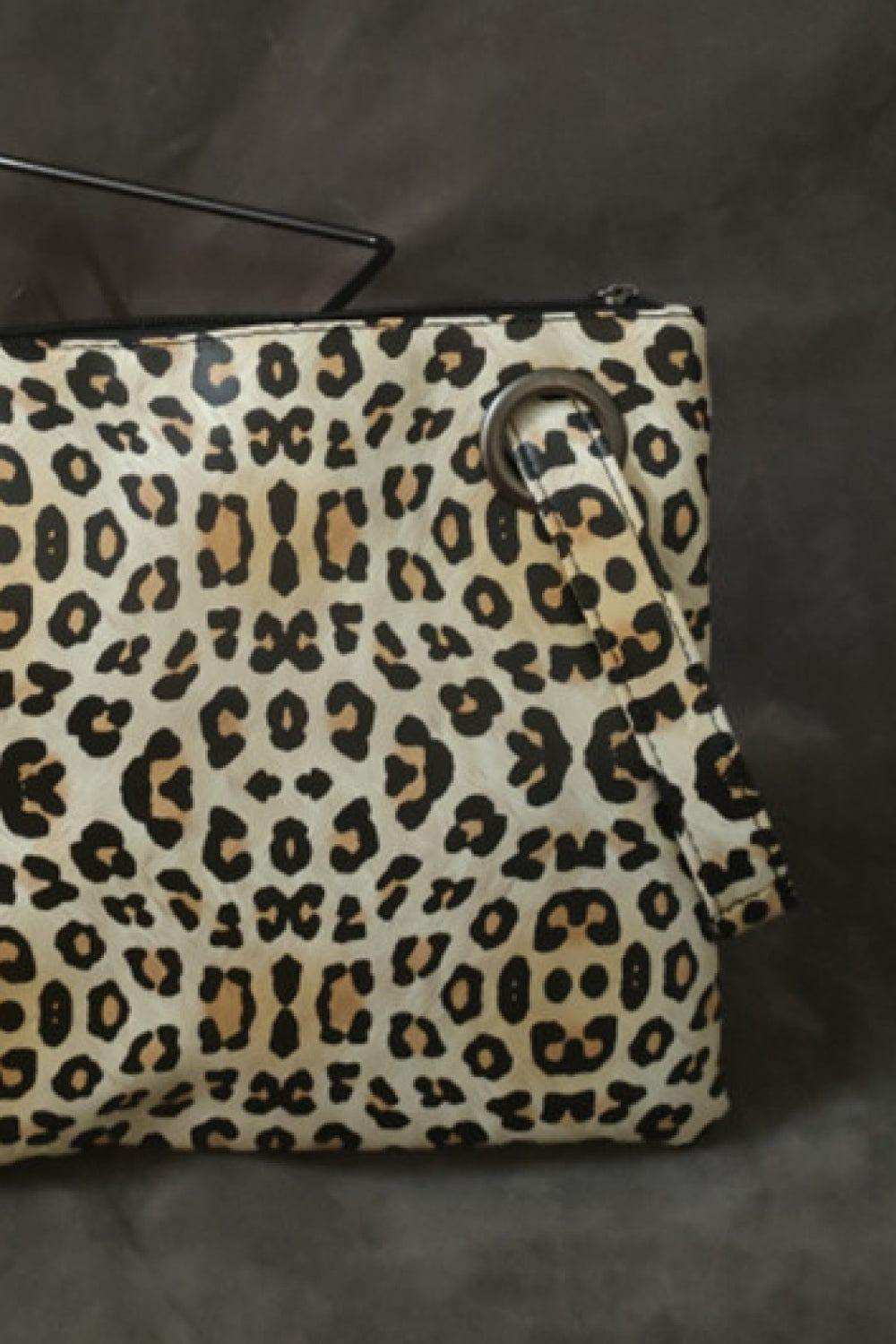 Leopard PU Leather Clutch - Trendsi - Flyclothing LLC