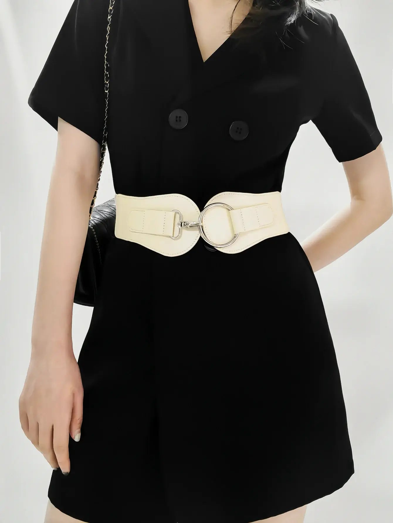 PU Elastic Wide Belt - Trendsi - Flyclothing LLC