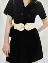 PU Elastic Wide Belt - Trendsi - Flyclothing LLC