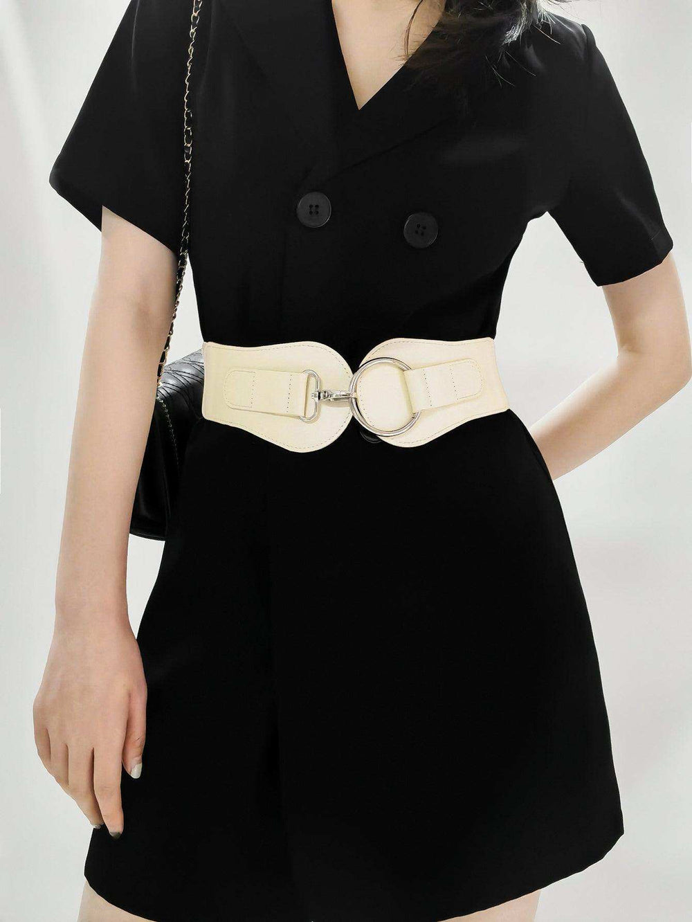 PU Elastic Wide Belt - Trendsi - Flyclothing LLC