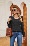 Square Neck Puff Sleeve Top - Trendsi - Flyclothing LLC