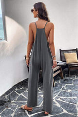 Pocketed Spaghetti Strap Overalls - Trendsi - Flyclothing LLC