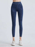 Wide Waistband Sports Leggings - Trendsi - Flyclothing LLC