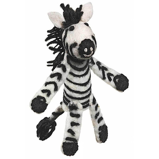 Woolie Finger Puppet - Zebra - Wild Woolies (T) - Flyclothing LLC
