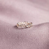 Knotted Hearts 925 Sterling Silver Open Ring - Trendsi
