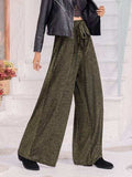 Ribbed Tied Wide Leg Pants - Trendsi - Flyclothing LLC