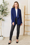 Heimish Full Size Statement Neck Open Front Blazer - Trendsi