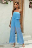 Spaghetti Strap Wide Leg Jumpsuit - Trendsi