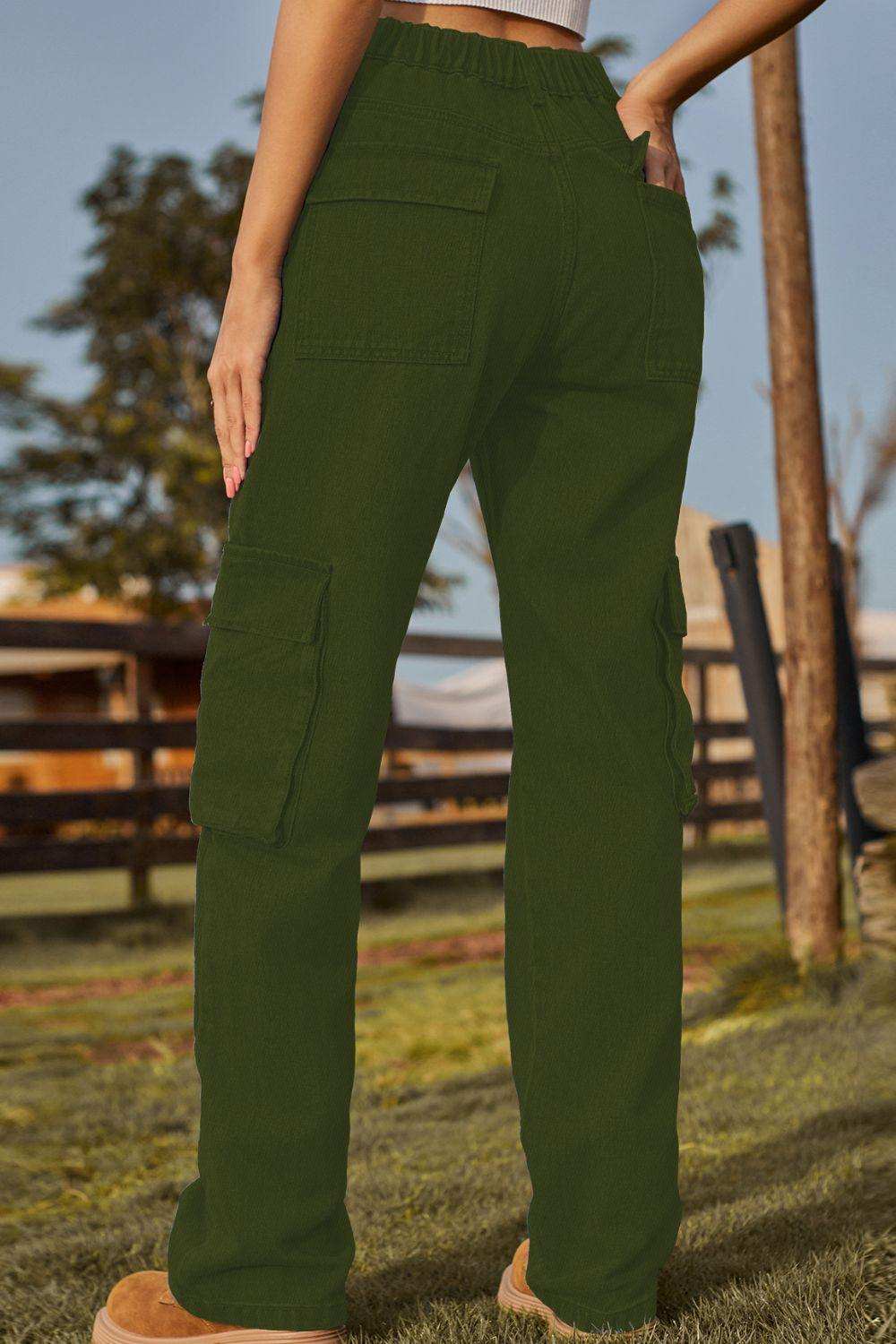 Loose Fit Long Jeans with Pockets - Trendsi - Flyclothing LLC