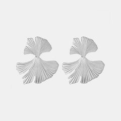 Ginkgo Biloba Design Stud Earrings - Trendsi