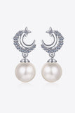 Moissanite Pearl Drop Earrings - Flyclothing LLC