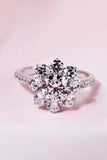 1 Carat Moissanite Flower Ring - Trendsi