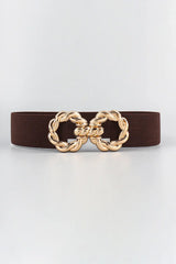 Zinc Alloy Buckle Elastic Belt - Trendsi - Flyclothing LLC
