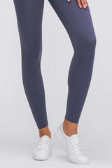 Feel Like Skin Elastic Waistband Yoga Leggings - Trendsi - Flyclothing LLC