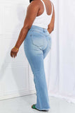 Vibrant MIU Full Size Jess Button Flare Jeans - Trendsi - Flyclothing LLC